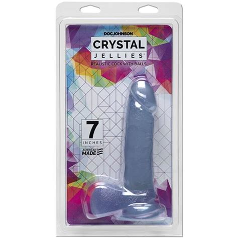 crystal jellies 7in realistic cock w balls clear on literotica