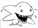 Sharks Color Coloring Shark Pages Popular sketch template
