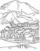 Berge Landschaft Getdrawings sketch template