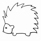 Porcupine Coloring Designlooter Showing Cartoon Post sketch template