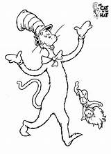 Coloring Thing Pages Seuss Dr Cat Popular sketch template