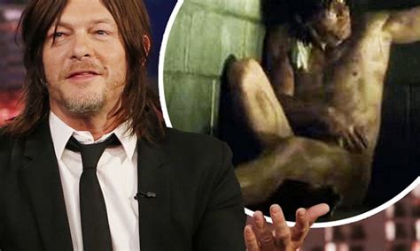 norman reedus talks shooting nude scenes on jimmy kimmel daily mail online