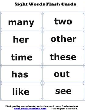 sight words flash cards printable flashcards