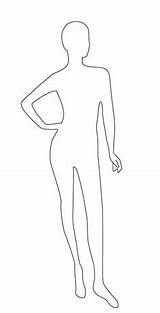 Mannequin Outline Fashion Drawing Model Body Template Sketch Dresses Dress Outlines Colouring Sketches Barbie Line Templates Life Vital Signs Fence sketch template