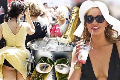 epsom ladies day derby girls let their hair down and knock back booze daily star