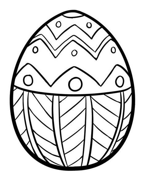 design simple easter egg coloring pages coloring page