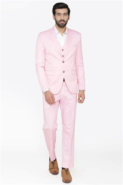 polyester cotton pink suit   suits pink suit mens wardrobe