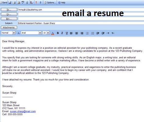 business letter sample   email resume