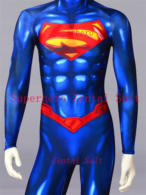 new 52 superman costume 3d printed spandex lycra superman superhero