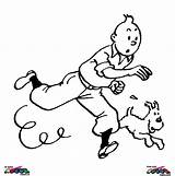 Tintin Imprimer Kleurplaten Kuifje Personnages sketch template