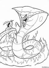 Coloring Pages Snake Giant Aladdin sketch template