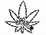Marijuana Leaf Drawings Pages Weed Coloring Colouring sketch template