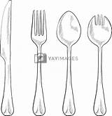 Utensils Yayimages sketch template