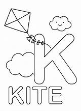 Kite Letter Uppercase Pages2color Numbers Letters Cookie Copyright sketch template