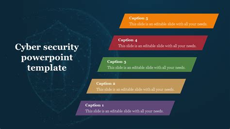 elegant cyber security powerpoint template   nodes
