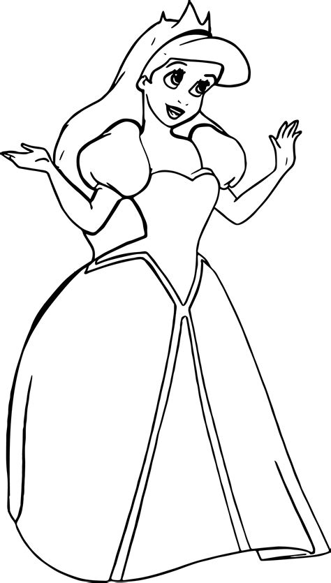 ariel coloring page coloring home