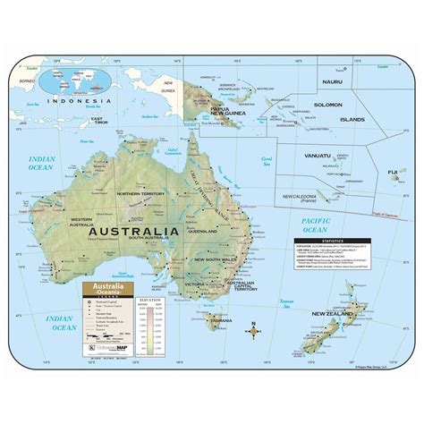 australia large shaded relief wall map shop classroom maps