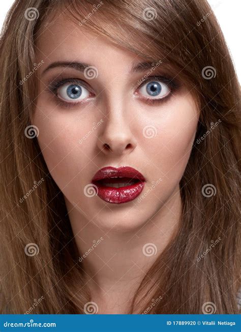 surprisingly funny girl stock photo image  people