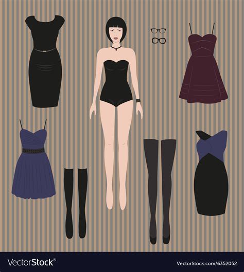 dress up paper doll royalty free vector image vectorstock