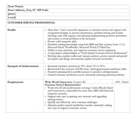 customer service resume template customer service resume template haven