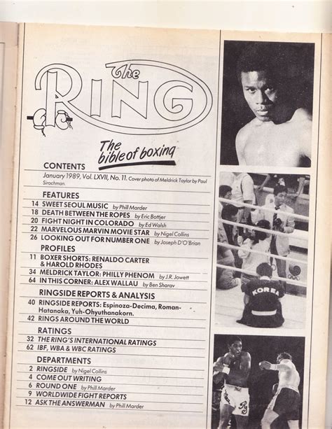The Ring Magazine Meldrick Taylor January 1989