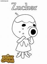 Crossing Animal Coloring Pages Zucker Printable sketch template