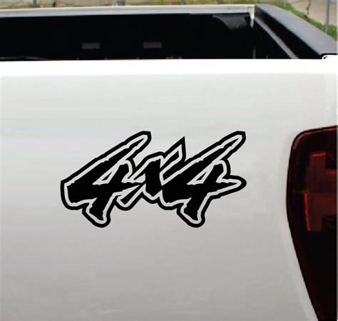 muddy outlined style sticker ford dodge chevy gmc custom