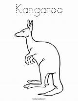 Coloring Kangaroo Built California Usa sketch template