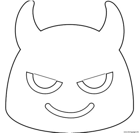google emoji devil coloring page printable