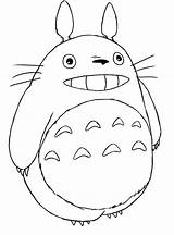 Totoro Ghibli sketch template