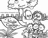 Night Garden Coloring Pages Printable Drawing Cartoon Color Colouring Kids Drawings Beginners Tree Igglepiggle Tombliboos Daisy Upsy Characters Tv Cute sketch template