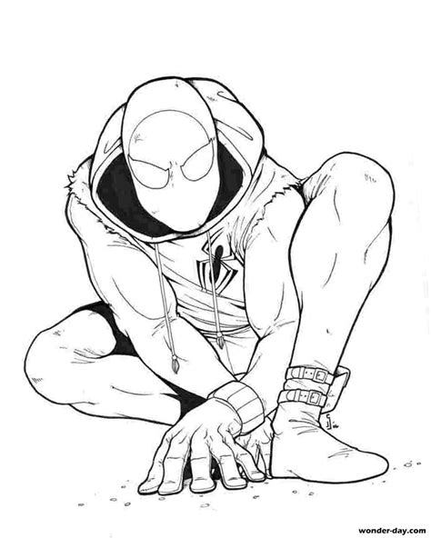 spider man   spider verse miles coloring pages   find
