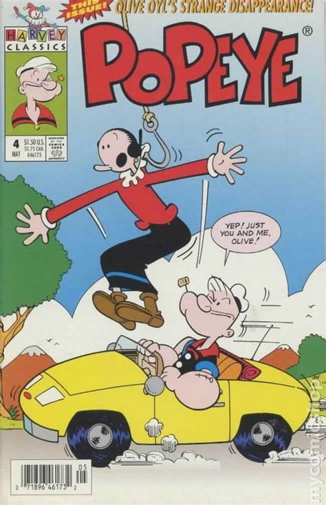 popeye  harvey  harvey comics publishing vintage comic book cover classic cartoon tv