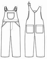 Overalls sketch template