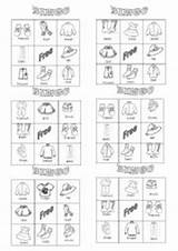 Bingo Clothes Worksheets Worksheet Card Eslprintables sketch template