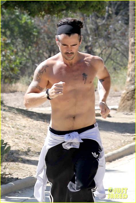 Colin Farrell Shirtless Run In Hollywood Photo 2893382 Colin