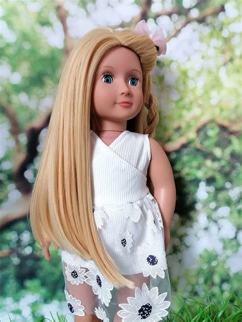 Custom Doll Wig For 18 American Girls Dolls Blonde