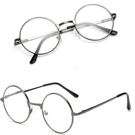 vintage round metal frame reading glasses clear lens glasses ultra