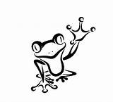 Frog Tattoo Tattoos Tribal Outline Frogs Stencil Stencils Leg Waving Designs Tattoobite Tree Its Cute Clipart Drawing Clip Cheerful Drawings sketch template