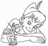 Peter Pan Pages Coloring Printable Tinklebell Tinkerbell Getcolorings Bell Print sketch template