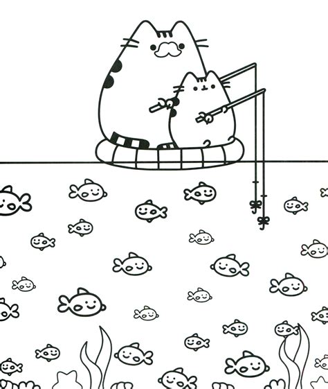 pusheen  cat coloring pages coloring pages