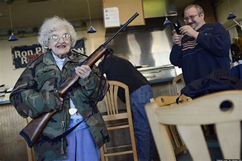 Thelma Lazernick Grandma Poses With Gun For Virginia Pizza Shop S