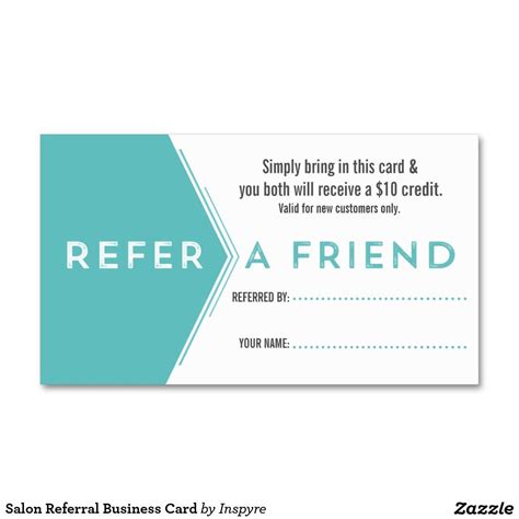 salon referral business card zazzle referral cards