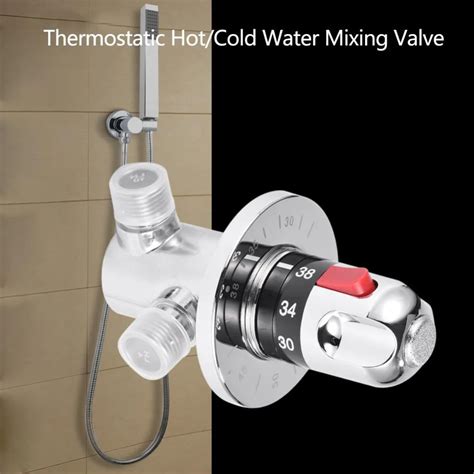 adjustable thermostatic mixer valve brass water mixer hotcold water mixing temperature control
