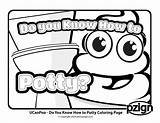 Potty Coloring Know sketch template