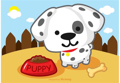 dalmatian puppy  vector art  vecteezy