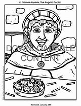 Aquinas Thomas Coloring sketch template