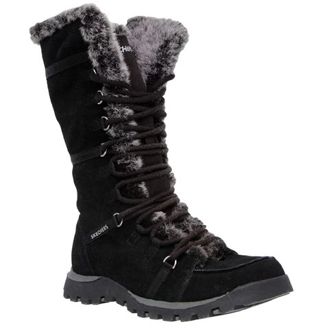 skechers womens grand jams unlimited lace  boots bobs stores