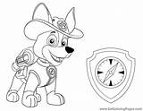 Patrol Paw Tracker Kleurplaat Patrulla Canina Cachorros Kleurplaten Nietos Omnilabo Getdrawings Knutselen Downloaden Pixel sketch template