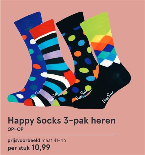 happy socks  pak heren aanbieding bij etos